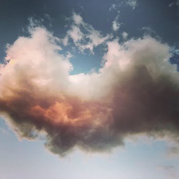 Dramatic weather patterns in the sky