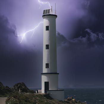 Istrien coastline during a storm, emphasizing natural beauty and potential weather challenges