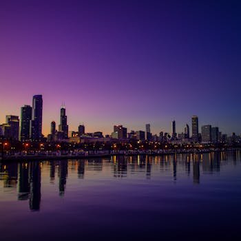 Liverpool skyline at dusk