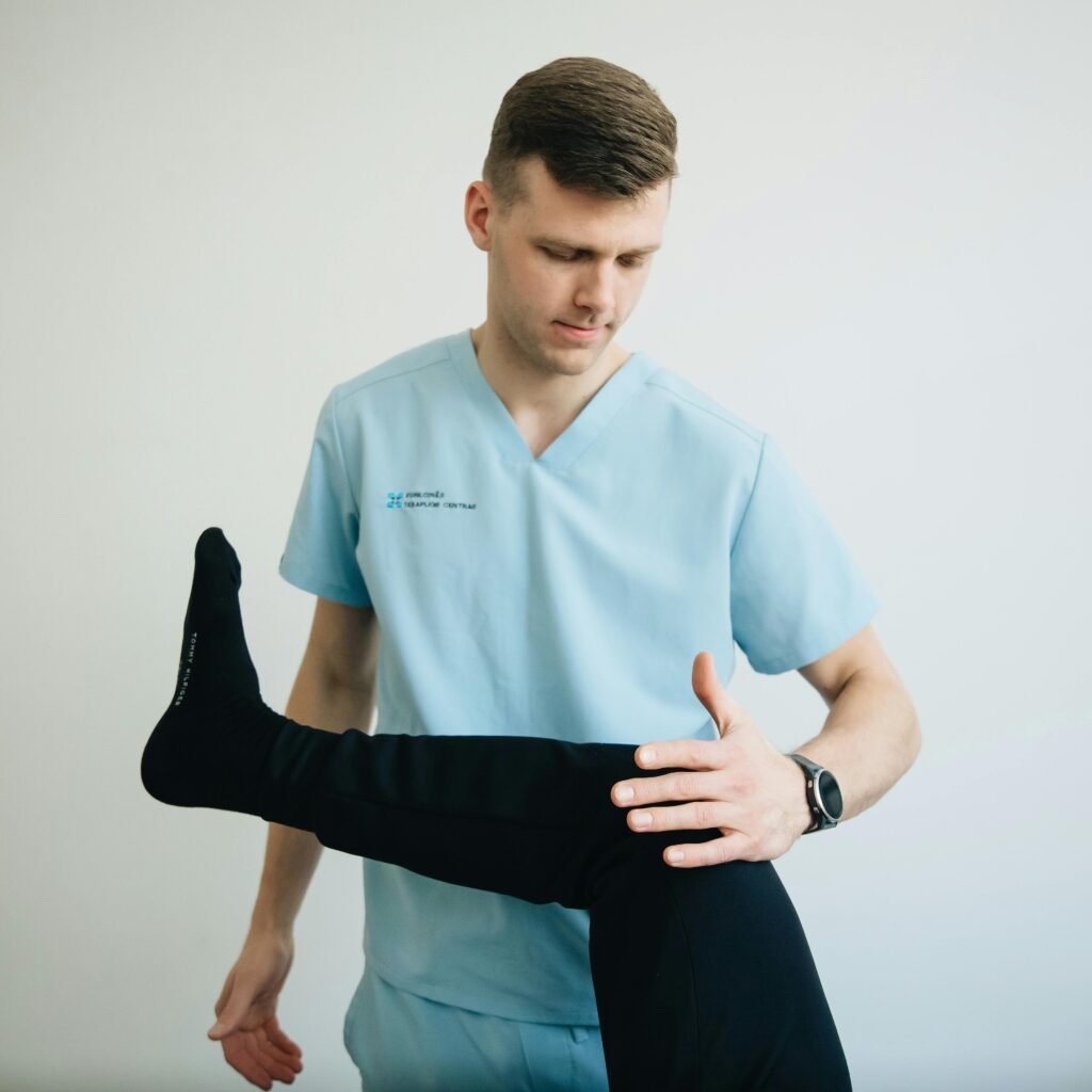 Athlete undergoing ACL rehabilitation