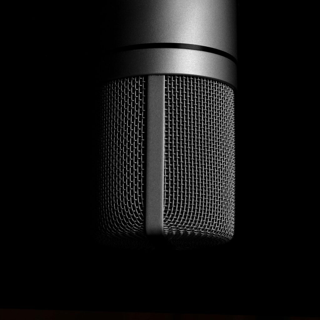 Modern radio broadcasting studio